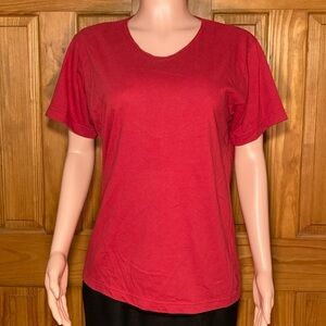 EUC Vintage 80s 90s American Weekend Top Blouse Short Sleeve Red Size M Medium